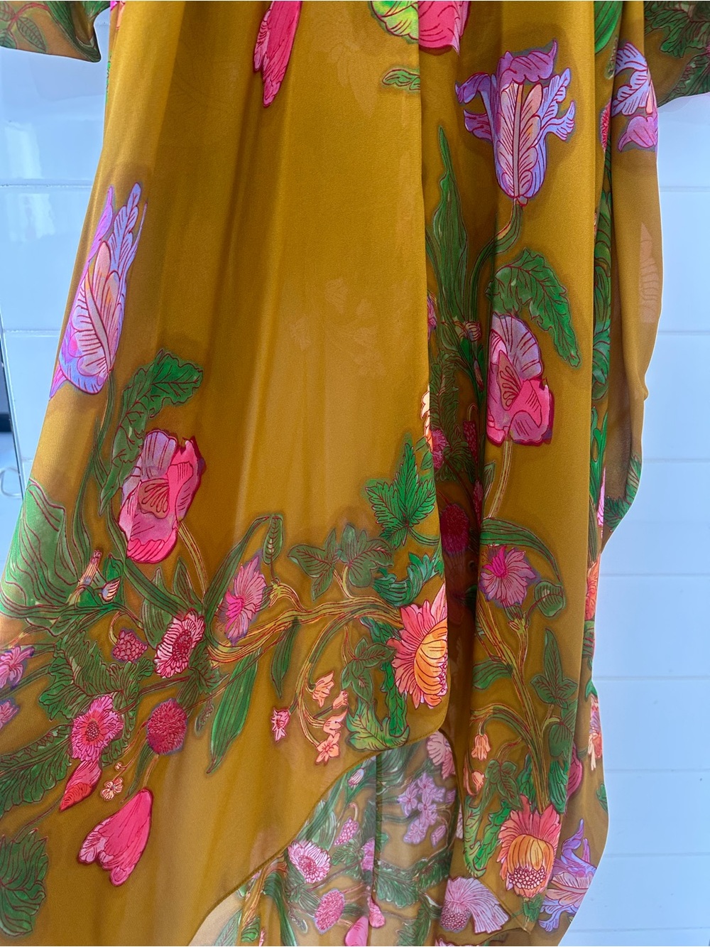 ZW Zara Oversized Floral Boho Kaftan Dress NWOT - Picture 4 of 9